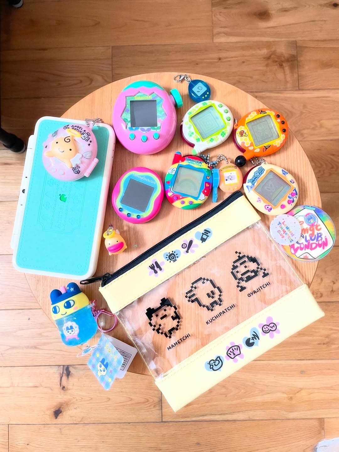 A table with many different Tamagotchis